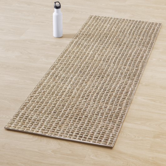 Tapis de yoga motif jute (En situation)