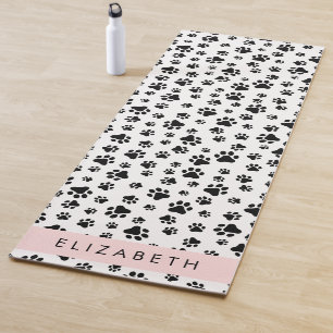 Tapis De Yoga Motif mâle, Patrouilles de chien, Noir et Blanc, V
