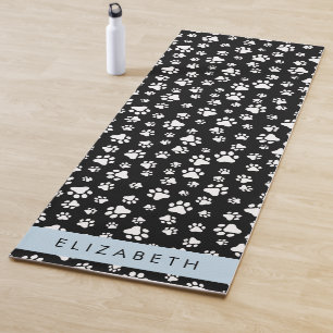 Tapis De Yoga Motif mâle, Patrouilles de chien, Noir et Blanc, V