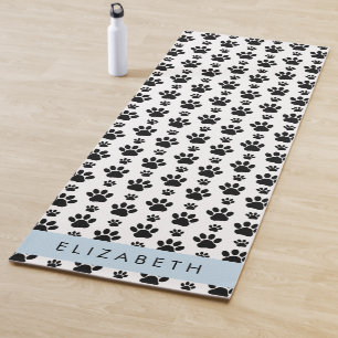 Tapis De Yoga Motif mâle, Patrouilles de chien, Noir et Blanc, V