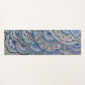 Tapis de yoga motif mandala bleu (Dos (Horizontal))