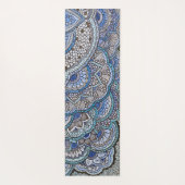 Tapis de yoga motif mandala bleu (Dos)