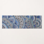 Tapis de yoga motif mandala bleu (Devant (Horizontal))