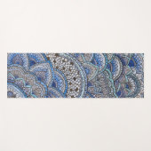 Tapis de yoga motif mandala bleu (Devant (Horizontal))