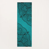 Tapis De Yoga Motif Mandala bleu orange (Dos)