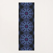 Tapis De Yoga Motif Mandala en Boho bleu foncé (Dos)