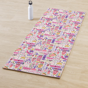 Tapis De Yoga Motif mignon de manucure de griffonnage