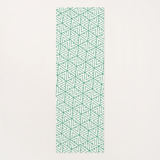 Tapis De Yoga Motif minimal blanc vert Hexagon (Dos)