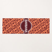 Tapis De Yoga Motif minimal de chocolat à la crème africaine (Devant (Horizontal))