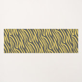 Tapis De Yoga Motif minimal Jaune de la marine Zebra (Dos (Horizontal))