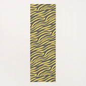 Tapis De Yoga Motif minimal Jaune de la marine Zebra (Dos)