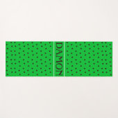 Tapis De Yoga Motif minimal triangles vert noir (Devant (Horizontal))