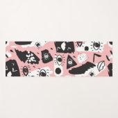 Tapis De Yoga Motif moderne abstrait d'oeil et de lèvres (Devant (Horizontal))