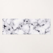 Tapis De Yoga Motif moderne en marbre noir blanc (Devant (Horizontal))