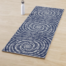 Motif moderne Indigo Blue Spiral Shibori