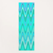 Tapis De Yoga Motif moderne zigzag - vagues turquoise (Devant)