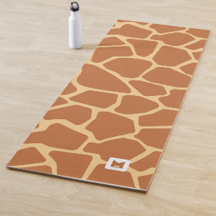 Tapis De Yoga Motif Monogramme Cute Giraffe Safari