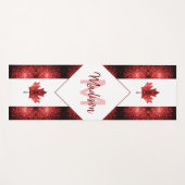 Tapis De Yoga Motif Monogramme du drapeau du Canada (Devant (Horizontal))