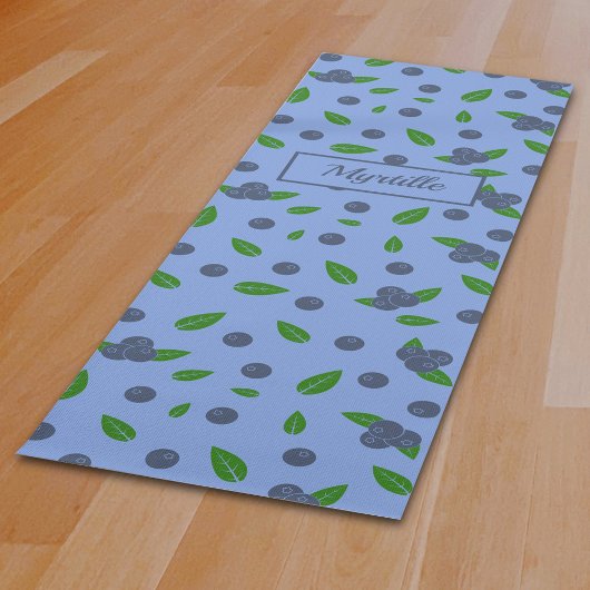 Tapis de Yoga motif Myrtilles