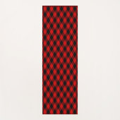 Tapis De Yoga Motif noir et diamant rouge classique (Devant)