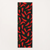 Tapis De Yoga Motif noir rouge chili (Devant)