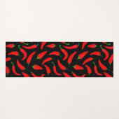 Tapis De Yoga Motif noir rouge chili (Devant (Horizontal))