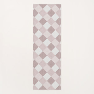 Tapis De Yoga Motif Oblique de géométrique beige et gris