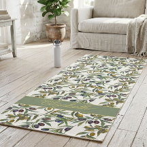 Motif olive de pays français à l'aquarelle vert sa