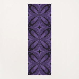 Tapis De Yoga Motif Rétro de Couleur Violet Foncé