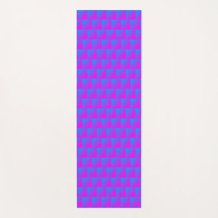 Tapis De Yoga Motif rose bleu pourpre Chèques 4Nicky