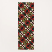 Tapis De Yoga Motif Rose Rouge Et Blanc (Devant)