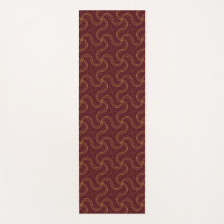 Tapis De Yoga Motif rouge luxueux à rayures ondulées