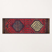 Tapis De Yoga Motif rouge oriental (Devant (Horizontal))