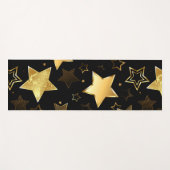 Tapis De Yoga Motif sans couture avec étoiles d'or (Devant (Horizontal))
