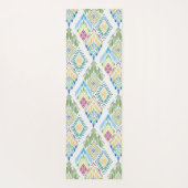 Tapis De Yoga Motif sans fil Ikat Floral (Dos)