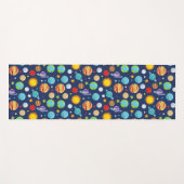 Tapis De Yoga Motif spatial, Planètes, Étoiles, Cosmos, Galaxie (Devant (Horizontal))