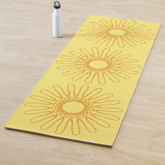 Tapis De Yoga Motif Sun Aztec double face
