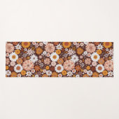 Tapis De Yoga Motif super Retro Flower Garden (Devant (Horizontal))