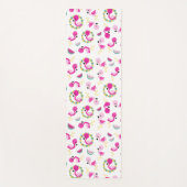 Tapis De Yoga Motif tropical, Flamants roses, pastèques, Fleurs (Devant)