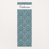 Tapis De Yoga motif turquoise de mandalas (Devant)
