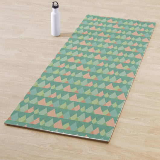 Tapis De Yoga Motif turquoise de triangle d'étape | de Geo de (En situation)