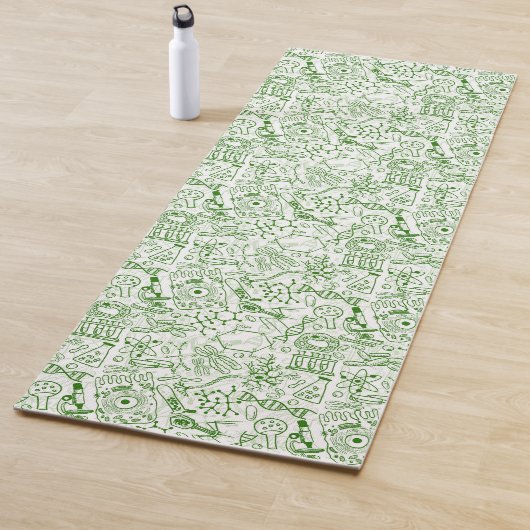 Tapis De Yoga Motif vert de biologie (En situation)