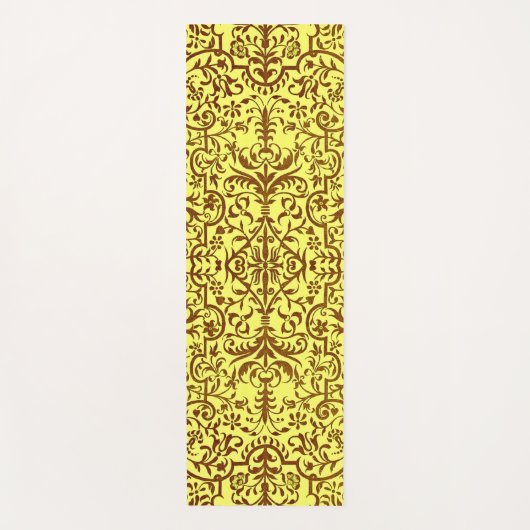 Tapis De Yoga Motif victorien jaune (Devant)