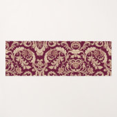 Tapis De Yoga Motif Vintage marron et beige (Devant (Horizontal))