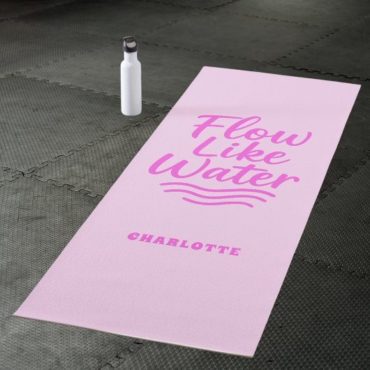 Tapis De Yoga Motivation citation débit rose comme l'eau