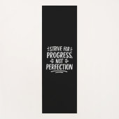 Tapis De Yoga Motivation de citation en noir blanc (Devant)