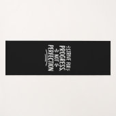 Tapis De Yoga Motivation de citation en noir blanc (Devant (Horizontal))