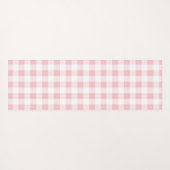 Tapis De Yoga Motivation Fitness Chat Cute En vichy Rose (Dos (Horizontal))