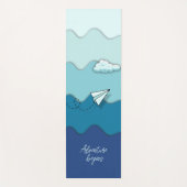 Tapis De Yoga Motivation personnalisable "L'aventure commence" (Devant)