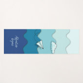 Tapis De Yoga Motivation personnalisable "L'aventure commence" (Devant (Horizontal))